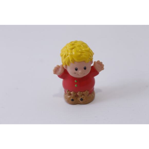 Fisher-Price, Little People, 1998, Christmas Morning, Eddie, PVC Figure, Vintage - Picture 1 of 3